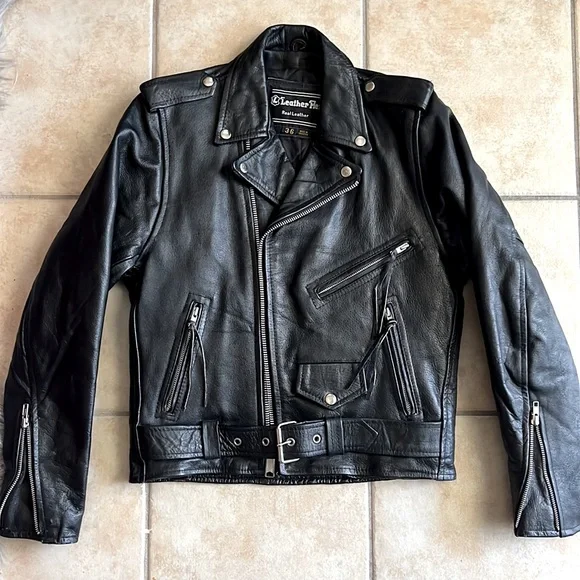 Leather Motorcycle Jacket Vintage Brand Leather Jacket Leather Men